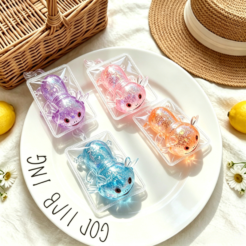 Glitter Cute Salamander Squeeze Toy, Mini